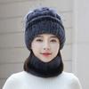 Hat Winter Women's Winter Fashion Rabbit Hair Baotou Hat Women's Green Wool Thickened Warm Ear Protection Fur Ladies