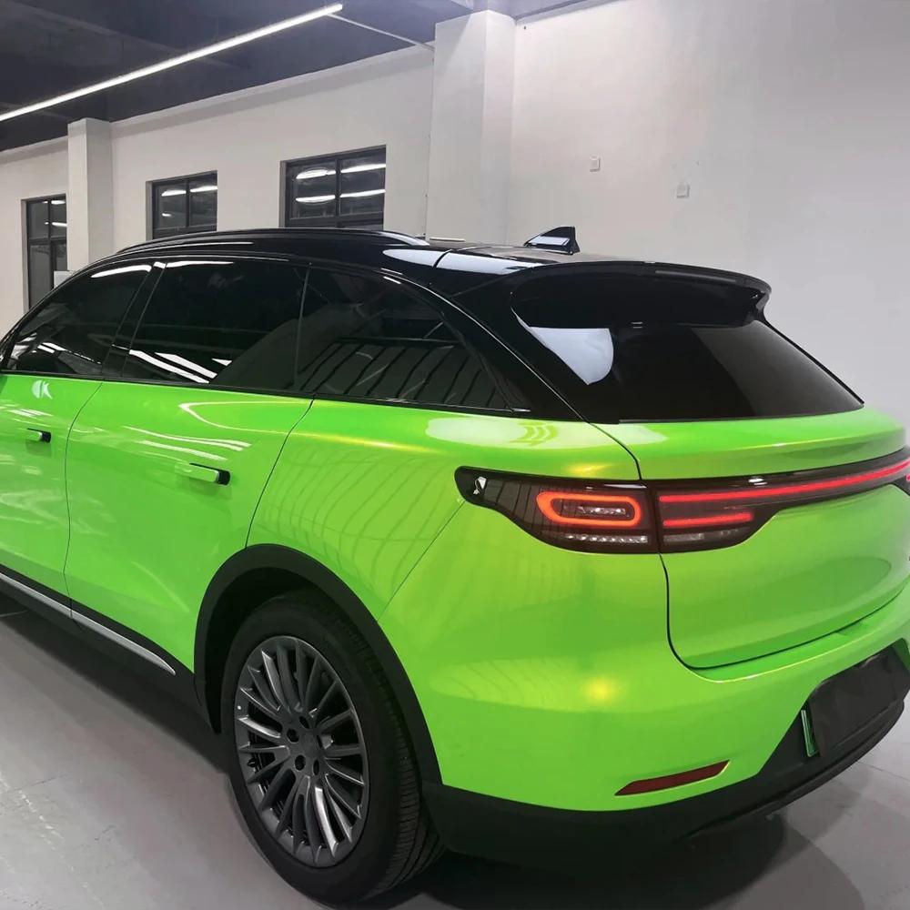 Car Sticker Magic Green Wrapping Vinyl Film Color Change Film PET Bubble Free Decals Car Sticker Interior Exterior Decoration