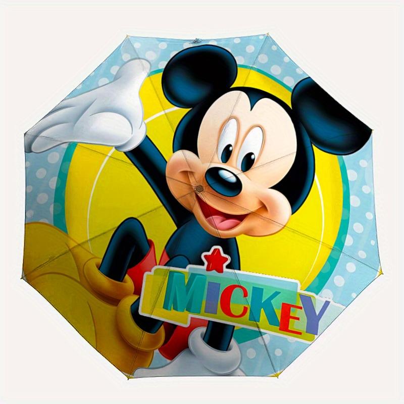 

1pc Mickey Mouse Automatic Umbrella Durable Iron Frame & Plastic Handle, Sturdy Construction, Playful Design yy250822046