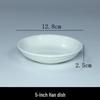Pure White Ceramic 5-inch Round Sauce Dishes (Pack of 10)