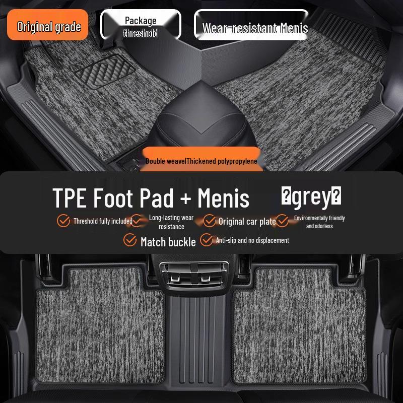 Waterproof TPE Car Floor Mats for Pentium B30 (2016-2018), One-Piece Molded with Door Sill Coverage