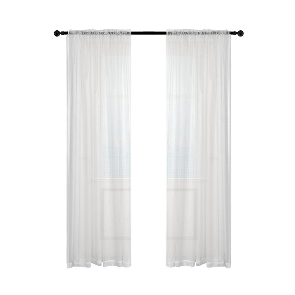 

Transparent Curtains Modern Solid Color Easy Installation For Bedrooms Living Rooms Decoration 1 x 2m