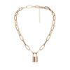Women Fashion Lock Pendant Choker Necklace Geometric Chain Necklace Girls Jewelry Accessories Gift