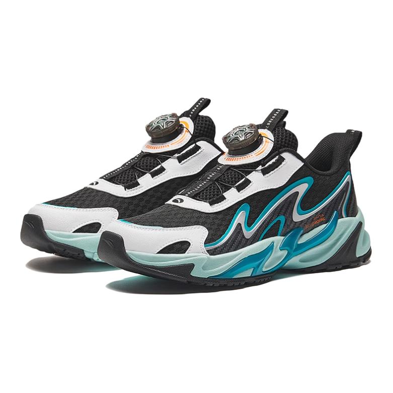 Anta Comfortable Casual Non-Slip Durable Low-Top Kids Casual Shoes Kids Casual Shoes Blue Black 312438808-8