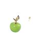 Ceramic Fruit Sculpture with Metal Ornament Abstract Artwork for Home Cafe Study Room Bookshelf Bar
