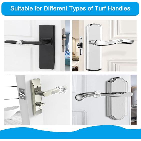 18 Pieces of Door Handle Bumper PVC Material Transparent Wall Protector,Reble Anti-Collision Door Handle Buffer (18mm)