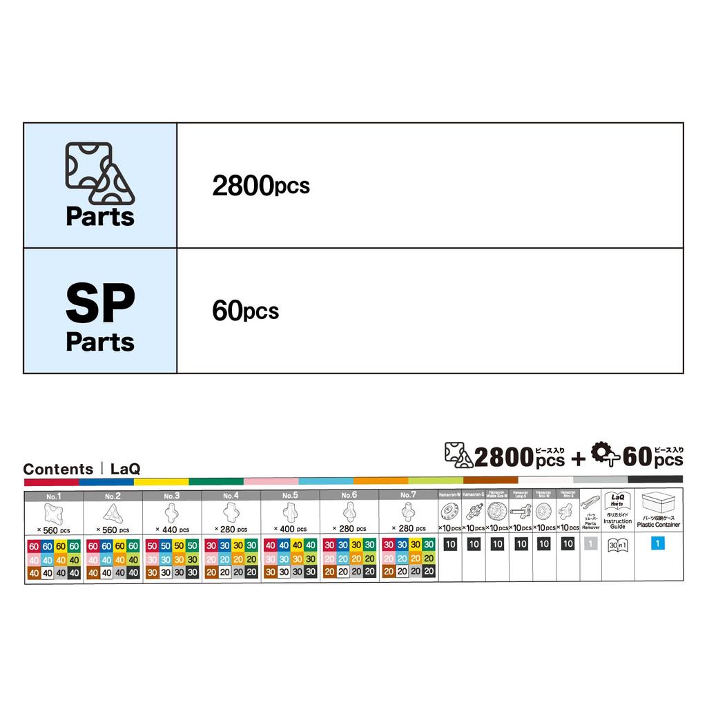 Yoshiritsu LaQ Basic 2800 New Plastic Container Ver. (2800 Pcs + 60 SP Pcs) L009500 [New Specifications]