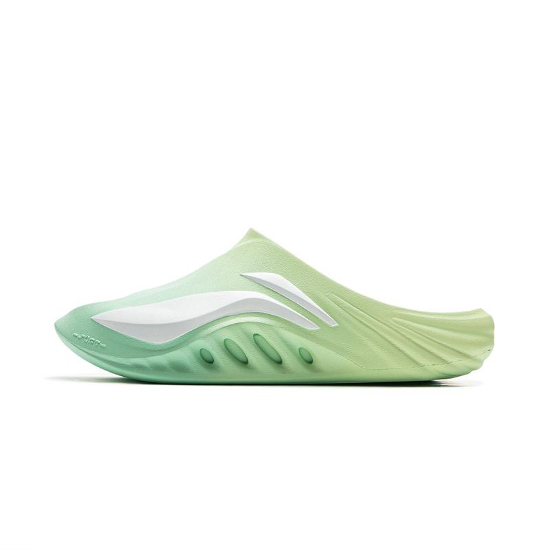 New LiNing SOFT SLIPPER Slip Resistant Odor Resistant Cushioning Slide Slippers Unisex Yellow Green AGAV009-2