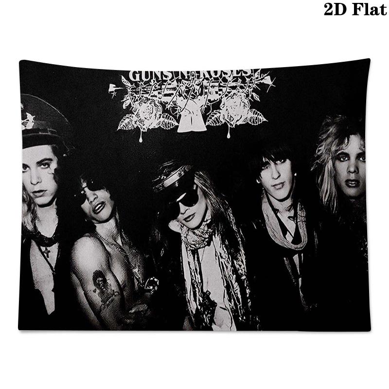 guns n roses Wall Tapestry Aesthetic Wall Hanging Printed Fabric Blanket Decorative Tapestries for Bedroom Living Room Home Decor