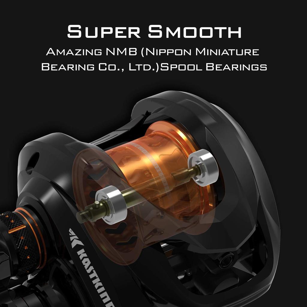 KastKing Zephyr Finesse Baitcasting Reel Carbon Fiber Fishing Reel Drag Clicker Right-Handed
