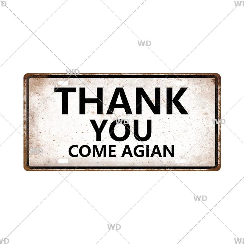 Smile WIFI Toile Caution License Plate Store Wall Decor Restrooms Tin Sign Vintage Road Guide Metal Sign Painting Plaques Poster