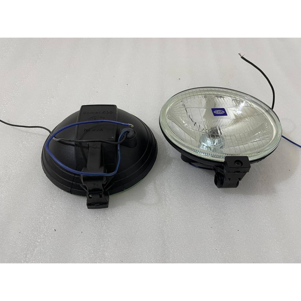 Pereche Hella Comet 500 Lampă de Condus Spot Alb cu Capac Universal |Se Potrivește Pentru