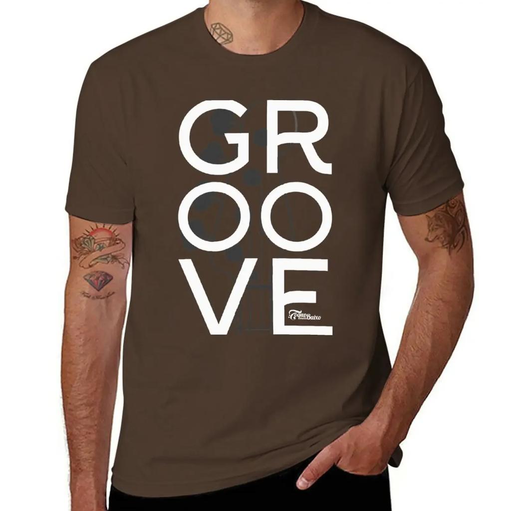 Groove To Bass Players T-Shirt Plain Aesthetic Clothing Mens Clothes