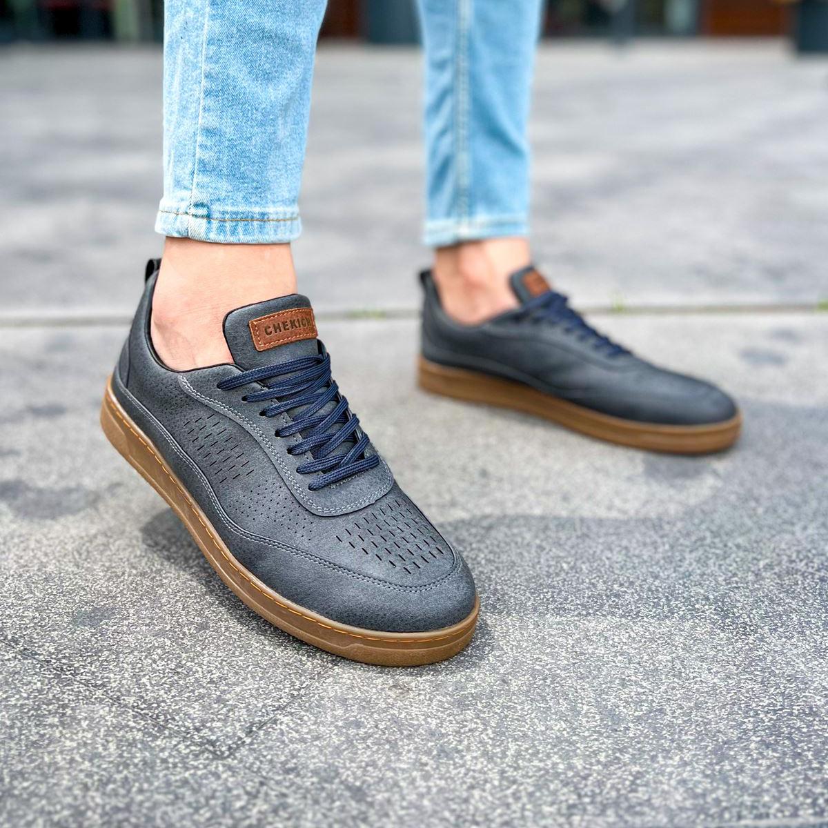 

CHEKICH оригинальные брендовые повседневные мужские кроссовки антрацитового цвета в стиле ретро, ​​кожаная мужская обувь высокого качества CH157