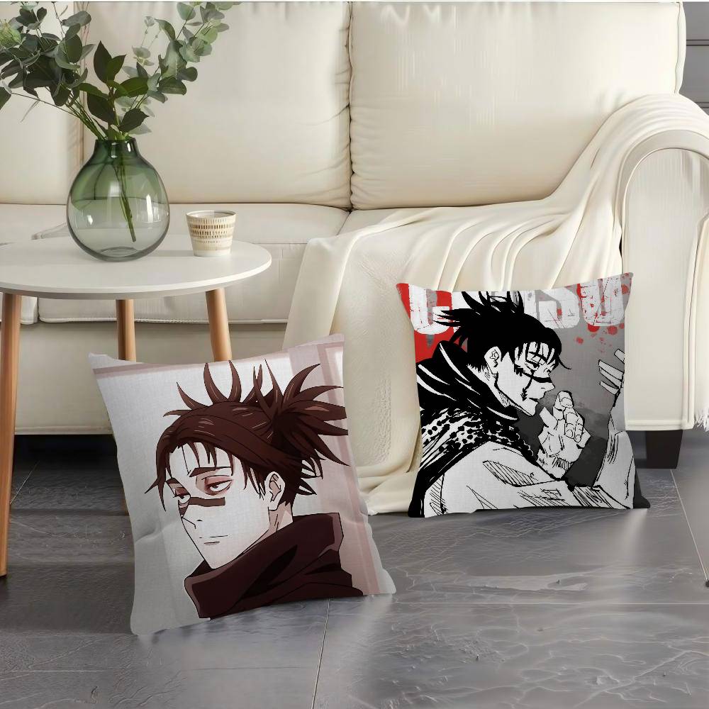 Japan C-Choso Jujutsu Kaisen Anime Cushion Cover Car Throw Pillow Case For Sofa Car Christmas Gift 40X40Cm 45X45Cm
