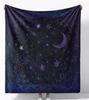 Gotische Himmelsmondstern Flanelldecke Lila Galaxie Hexen-Überwurf Wohnzimmer, Schlafzimmer, Sofa, Heimdekoration Decken