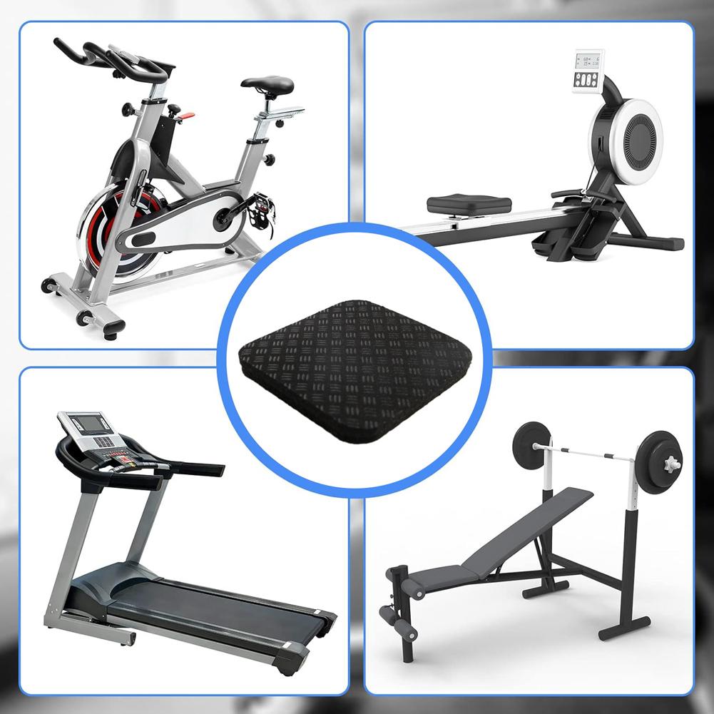 6 Stück Silikon Laufbandmatten Trainingsgerätematten Geräuschreduzierung Anti-Vibrationspads für Walking Pad Heimtrainer