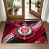 Alfombra de Terciopelo de Cristal con Diseño de Fútbol del Fulham, Alfombrilla Decorativa Suave para Dormitorio y Entrada