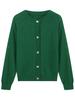 2026 Green Knit V-Neck Cardigan: European & American Style, Long-Sleeve, Versatile for Spring & Autumn