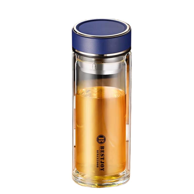 Fuguang Double-Wall Glass Tea Infuser Bottle