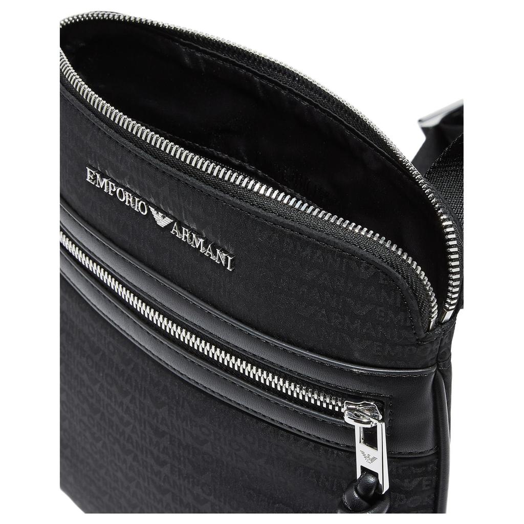 Emporio Armani Jacquard Umhängetasche mit Buchstabenkombination Unisex Taschen Schwarz EM005400-AF14637-UC001
