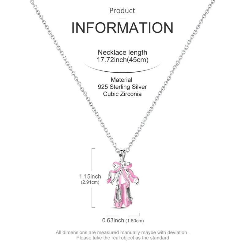 Original 925 Silver Necklace For Women Class Style Heart Shape Romantic Style High Quality Women Necklace Jewelry Gift