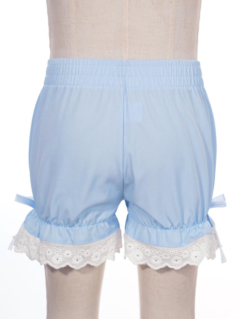Kids Girls Bloomers Pettipants Elastic Waist Pumpkin Shorts Summer Solid Color Safety Bottoms