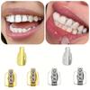 3Pcs New Hollow Hip Hop Tooth Grillz Shiny Zircon Rhinestone Dental Grillz Teeth Caps Women Men