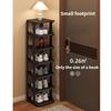 Removable Vertical Shoe Rack 2-8 Layers Layered Shoe Cabinets Shoes Storage Organizer  Narrow