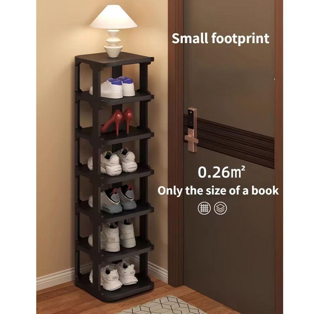 Removable Vertical Shoe Rack 2-8 Layers Layered Shoe Cabinets Shoes Storage Organizer  Narrow