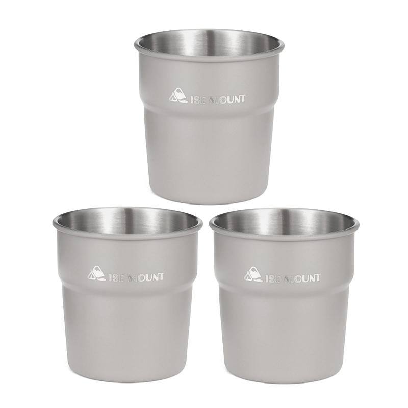 300ml Beer Wine Cups Portable Stainless Steel Tableware Tea Coffee Milk Beer Mug Stackable Camping Water Cup for Travel Hiking