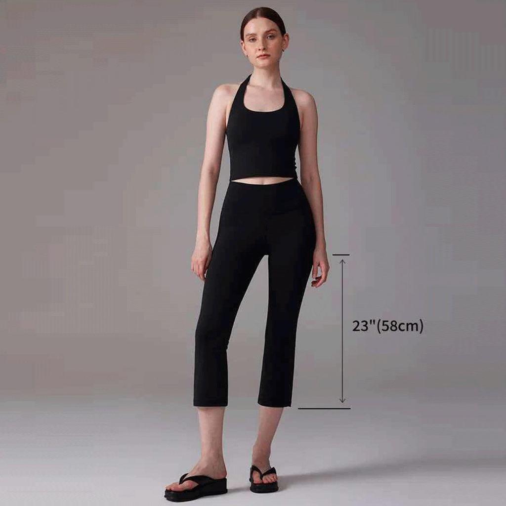 2026 Summer High-Waist Slimming Three-Quarter Bell Bottom Yoga Pants for Women
