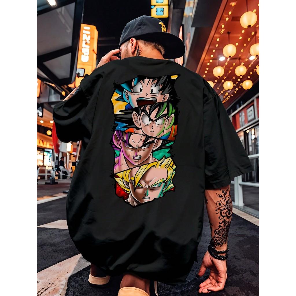 Dragon Ball Super Japanischer Anime Herren Damen Sommer T-Shirts Lässig Sport Fitness Locker Übergroß Bequem Baumwolle Kurze Ärmel