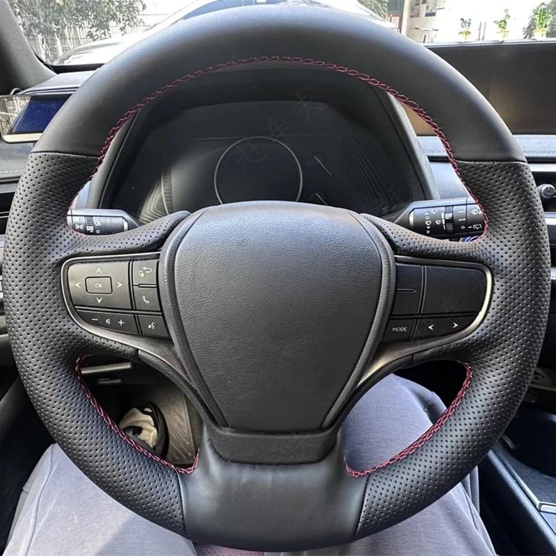 For Lexus NX ES LS Es200 300h Rx300 Nx200 Ct200h Car Accessories Hand Stitched Artificial Leather Non-slip Steering Wheel Cover