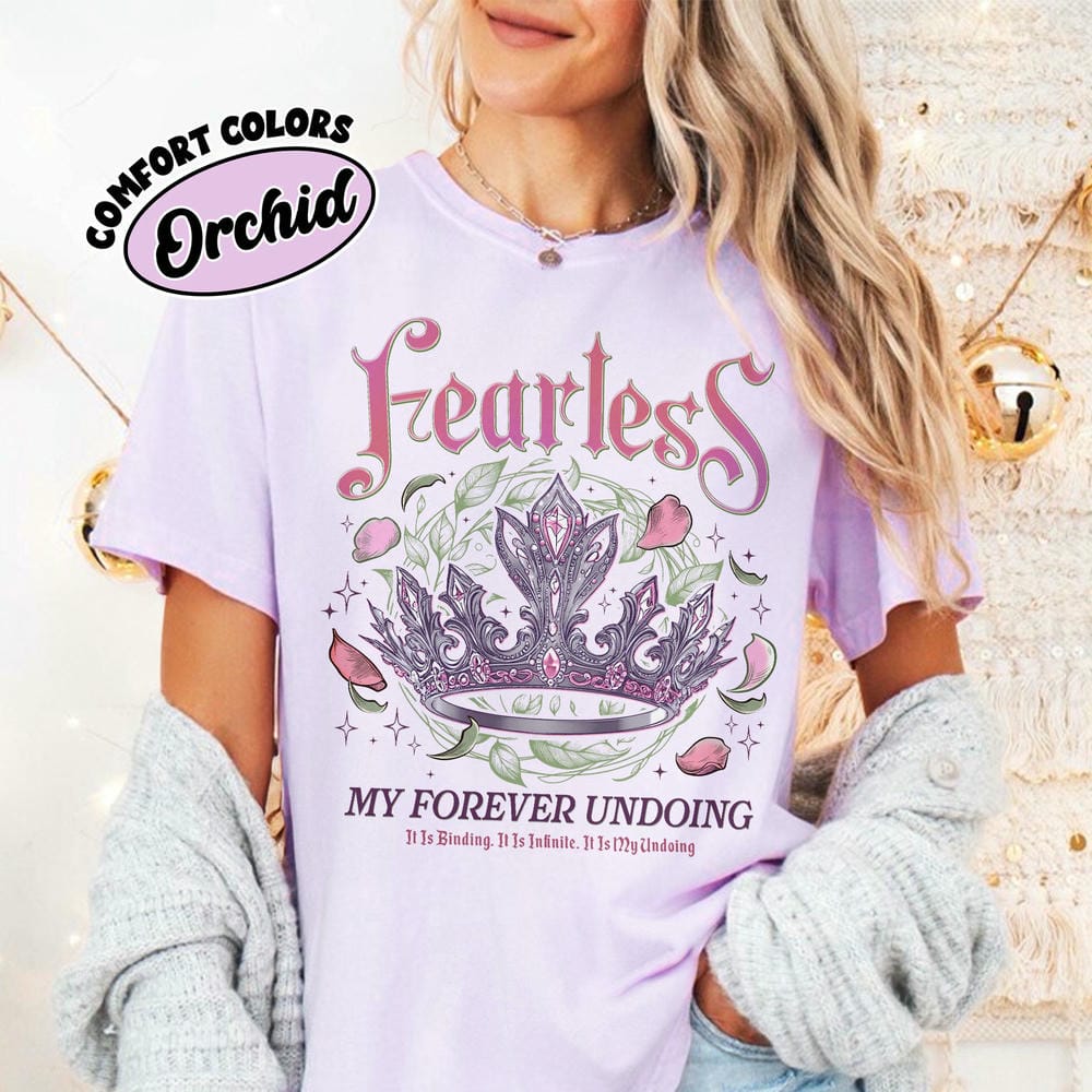 Dámské ležérní nebojácné knižní pohodlné unisex tričko inspirované Lauren Roberts Fantasy Powerless Book Vtipné outfitové tričko Streetwear