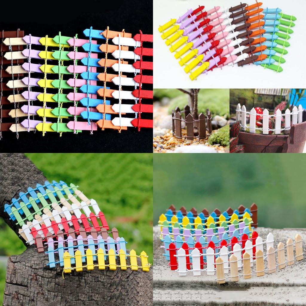 Enchanting Mini Wooden Fence Barrier For Fairy Gardens And Home Decor Microlandschaft