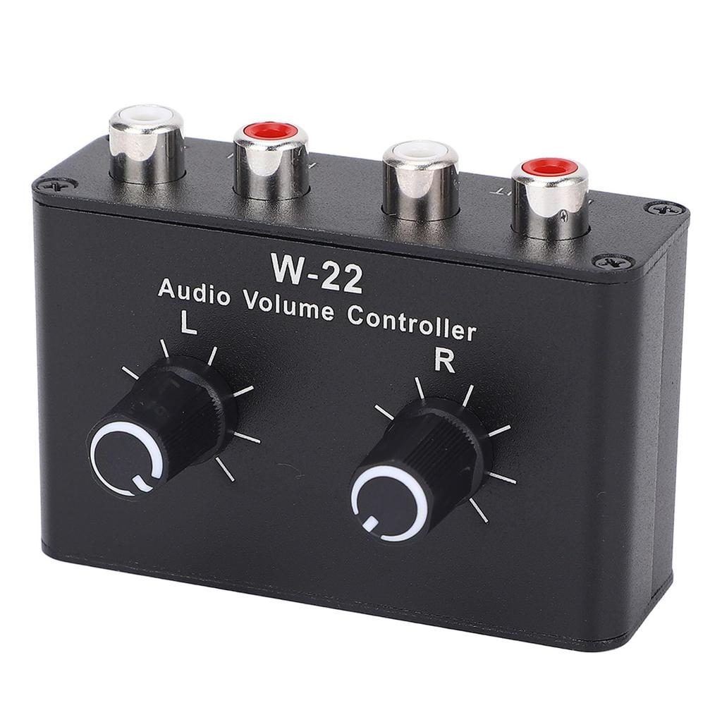 Jectse Volume Control Stereo Channel Balance Lossless Sound Selector Aluminum Alloy Sound Signal Control Knob for CD Player 3.5mm Box, Adjuster,