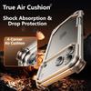 Metal Frameless Phone Case for iPhone 17Air 17 16 15 Pro Max 17Pro 16Pro 15Pro Ultra-thin Magsafe Phone Case Air Cushion Shockproof