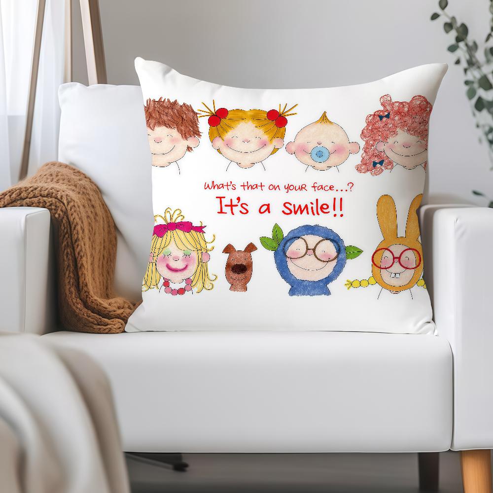 C-coco And W-Wondrous Gang Pillow Case Applicable Space For Guest Rooms Interiors Cars Office House Decoration
