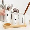 White Chopsticks Storage Rack High-grade Flatware Organizer Chopstick Storage Holder  for Kitchen