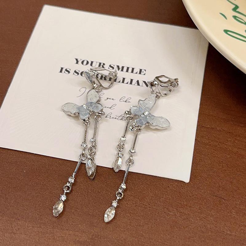 Длинные серьги-кисточки с жемчужным бантом One Size