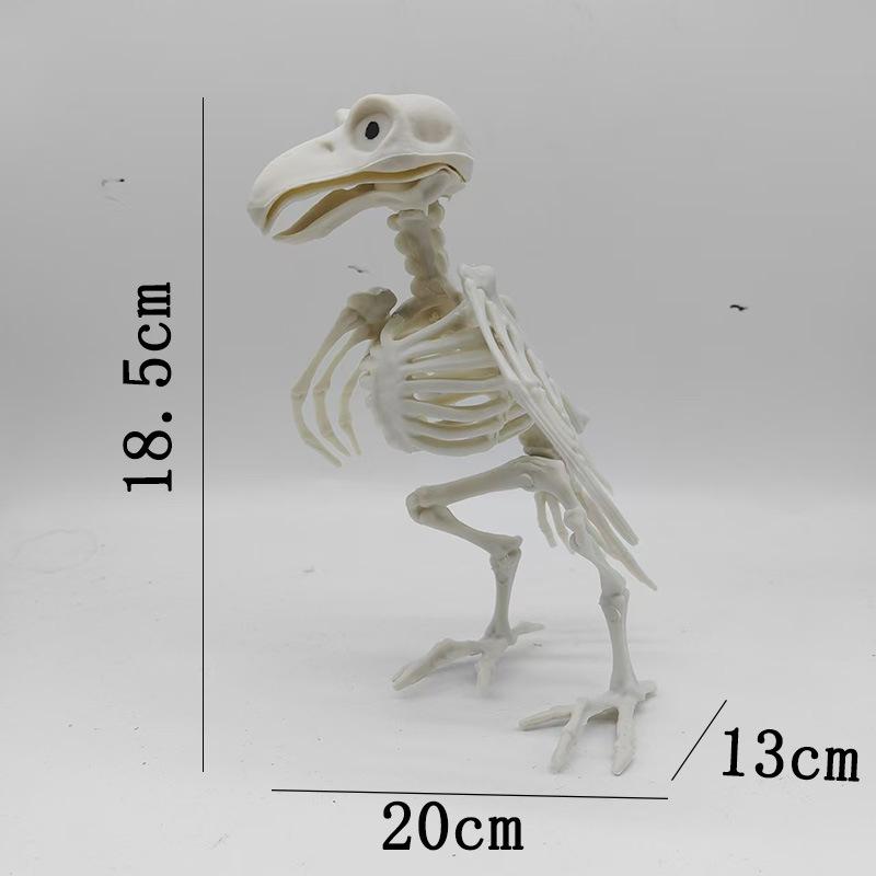 Dekoracje Sceniczne na Halloween Zwierzęca Czaszka Szkielet Ozdoba Symulacja Plastikowa Wrona Mysz Skorpion Dekoracyjne Rekwizyty