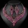 3PC Women's Fashion Starry Leaf Embellishments Necklace Earrings Jewelry Set Wedding Banquet Party Festival Gift 8884