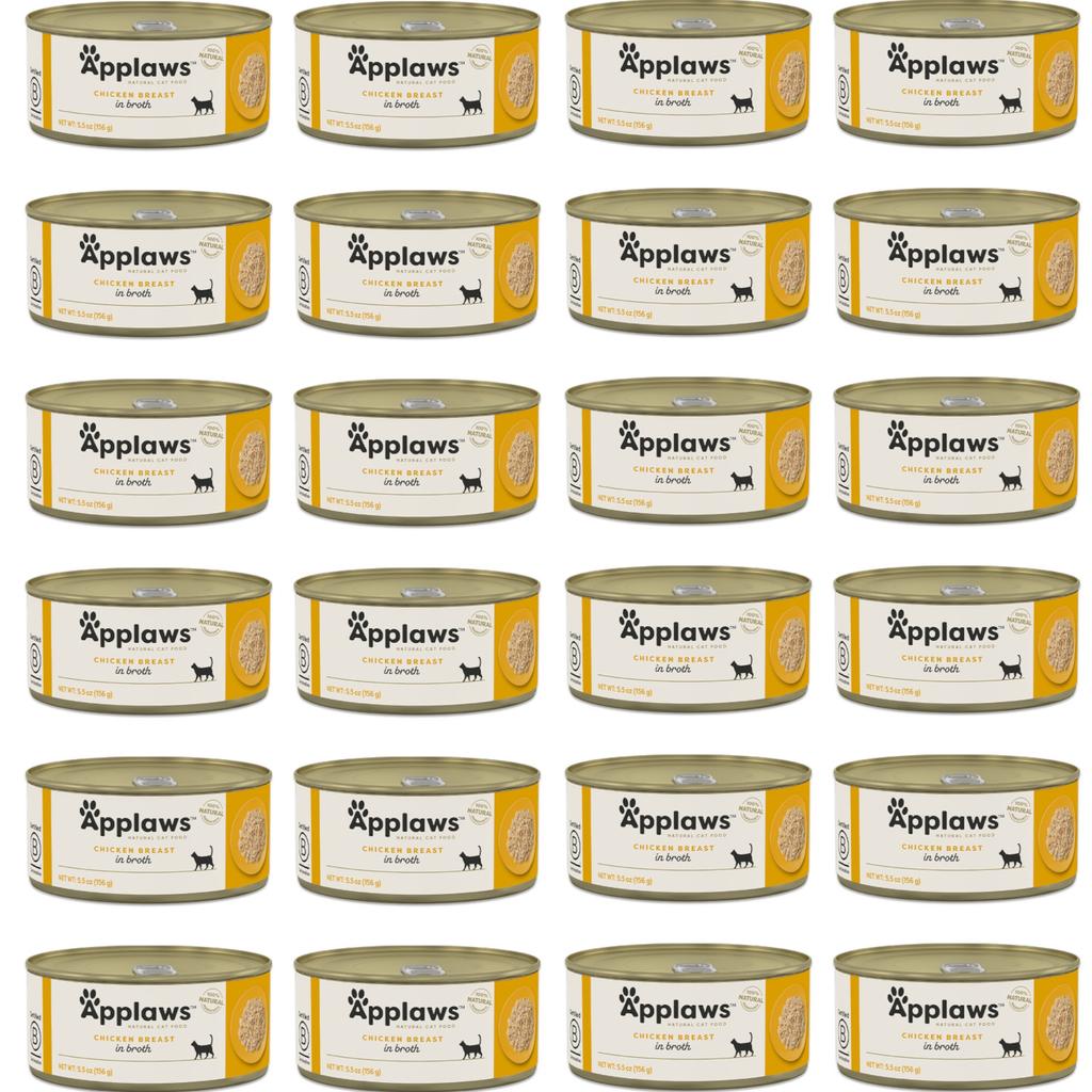 APPLAWS Chicken Fillet In Broth - Wet Cat Food - 24x156g