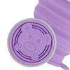 Silicone Foldable Water Cup Ultrathin Collapsible Travel Cup with Hand Strap for Outdoor Camping and Hiking Purple 270ml