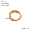 Stainless steel Korean version double-layer ring interlocking ring set fashionable titanium steel jewelry women