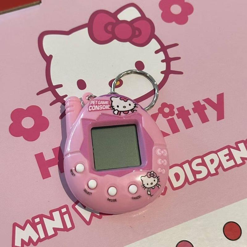 Hello Kitty Pet Game Console Keychain Pendant Backpack Charms Pendant Keychain Accessories Party Gift Multi Functional Keychain