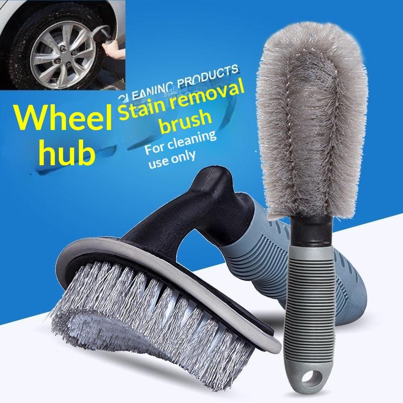 Motorcycle Wheel Detailing Brushes 2Pcs Stain Removal Car Tire Cleaning Tools for Auto SUV Truck Care