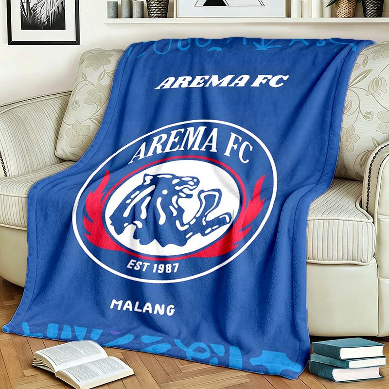 Arema FC Thema Personalisierte Outdoor Flanelldecken Weich Und Geeignet Für Alle Jahreszeiten Perfekt Für Sofas Betten Und Camping