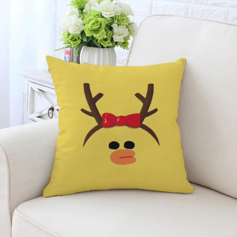Cute Little Yellow Duck Pattern Pillowcase Car Ornaments Office Living Room Sofa Home Pillowcase